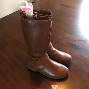 Girls tall brown boots